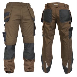 200908 Dassy Magnetic Arbejdsbukser Clay brun/ sort