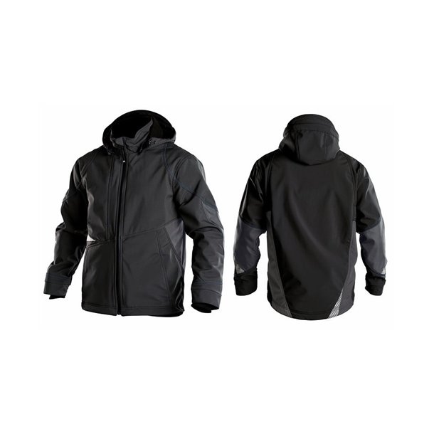 300396 Dassy Softshell Gravity, sort/antrasite
